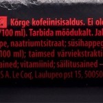 Luettelo tuotteessa käytetyistä ainesosista