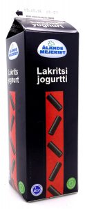 Lakritsijogurtin kartonki myyntipakkaus